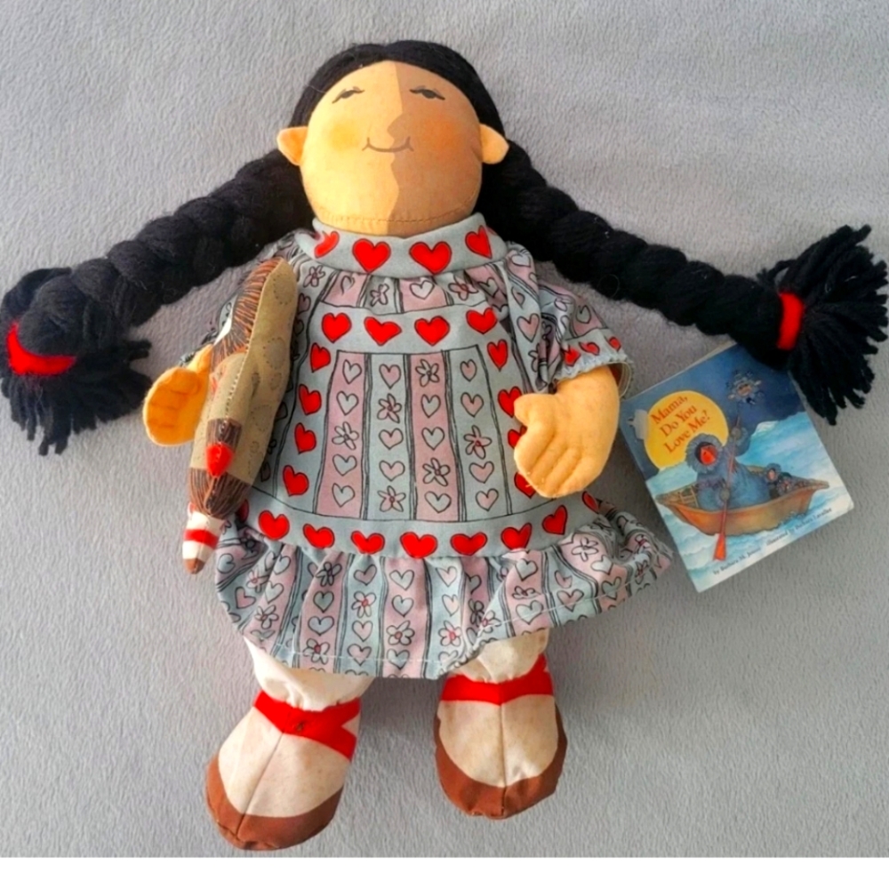 Vintage 1991 Mama Do You Love Me? Cloth 9" Doll Original Tag Lavallee Inuit